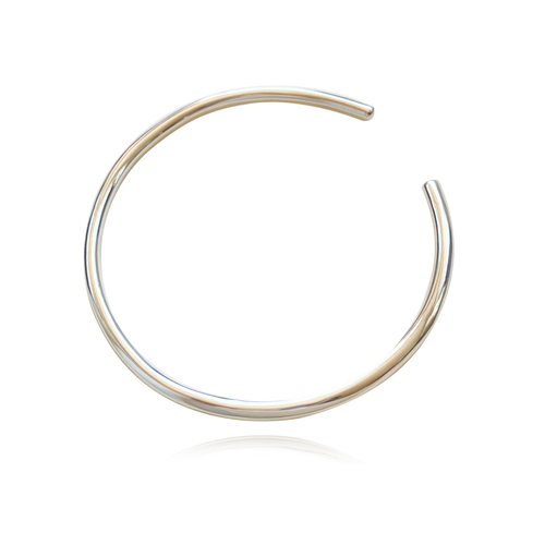 Culturesse Soniva Artisan 6cm Solid Bangle Bracelet - Silver