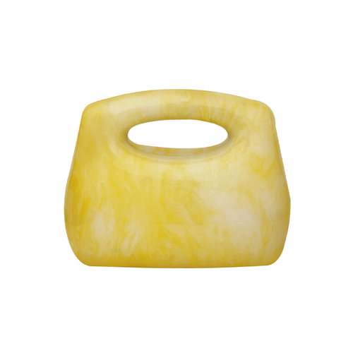 Culturesse Elka Artsy 19cm Resin Clutch Bag - Lemon