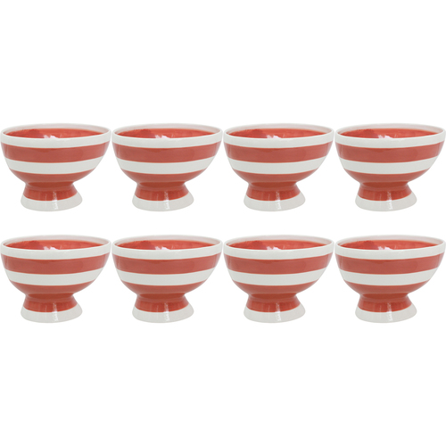 8PK LVD 21x19cm Ceramic Organic Bowl Cinnamon Large Home Decor