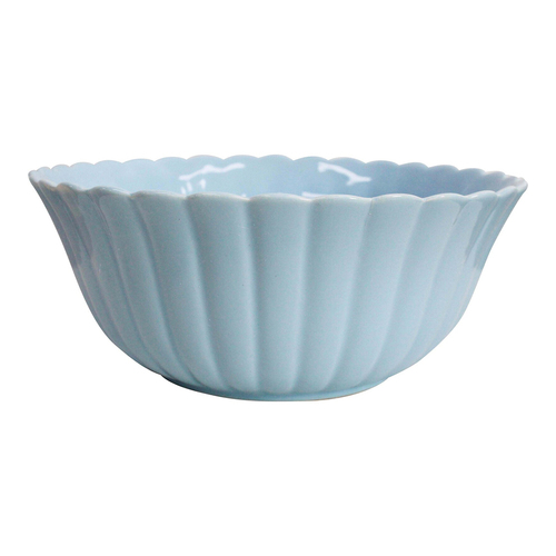 LVD Belle Powder 25.5cm Ceramic Salad Bowl Round - Blue