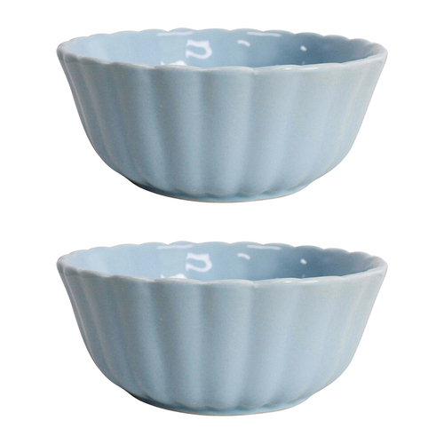 2PK LVD Belle Powder 15cm Ceramic Side/Dessert Bowl Round - Blue