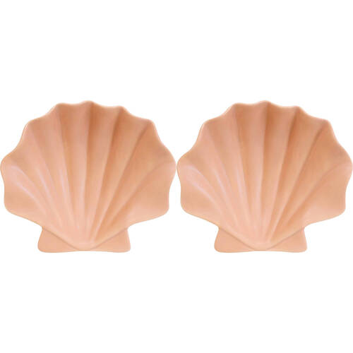 2PK LVD Shell Plate Ceramic Home/Lounge Decor 17cm Tuscan