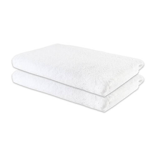 2PK Jason Commercial J-Dry Supreme Bath Sheet 90x180cm - White