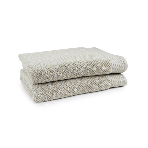 2pc Onkaparinga 90x167cm Avalon Bath Sheet 550GSM Soft Sand