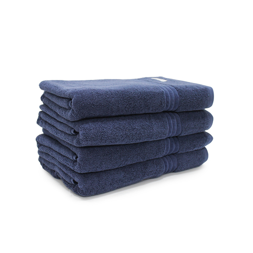 4pc Onkaparinga 69x140cm Flinders Bath Towel 600GSM Denim