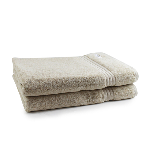 2pc Onkaparinga 90x167cm Flinders Bath Sheet 600GSM Linen