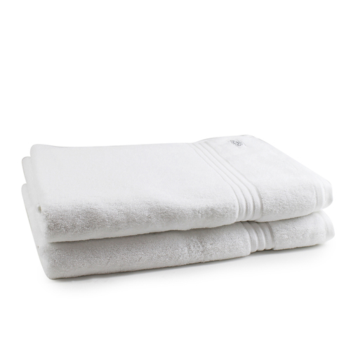 2pc Onkaparinga 90x167cm Flinders Bath Sheet 600GSM White