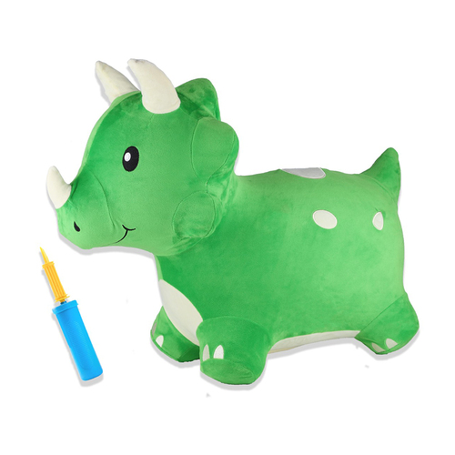 iPlay iLearn 33cm Bouncy Triceratops Toy Kids 18m+ Green