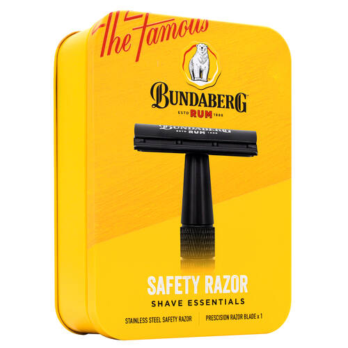 Bundaberg Rum Safety Razor In a Tin Mens Shaving Essential