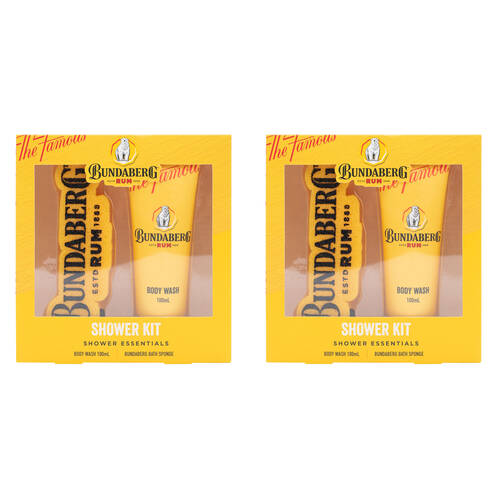 2PK Bundaberg Shower Kit Mens Bath Showering Essential