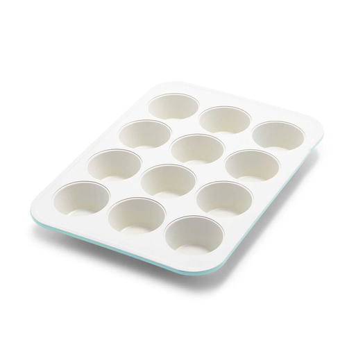 GreenLife Contour Muffin 12 Cup Cup size: 72.4 x 37.8mm Bakeware