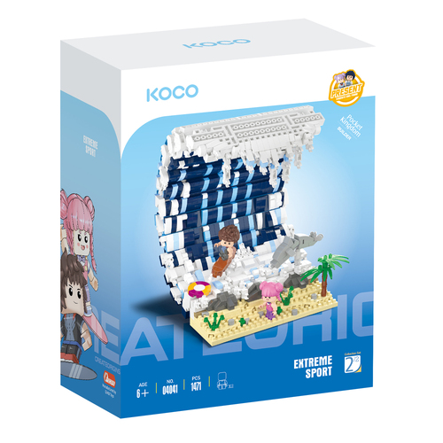 1471pc Koco Surfing Building Blocks Kids Toy Set 6y+