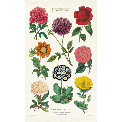 Cavallini Cotton Kitchen Tea Towel 48x80cm - Botanical