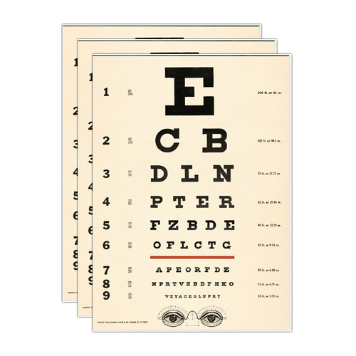 3PK Cavallini Paper Poster Prints/Gift Wrap 50x70cm - Eye Chart