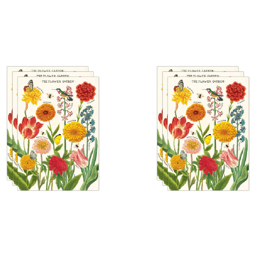 6PK Cavallini Paper Poster Prints/Gift Wrap 50x70cm - Flower Garden