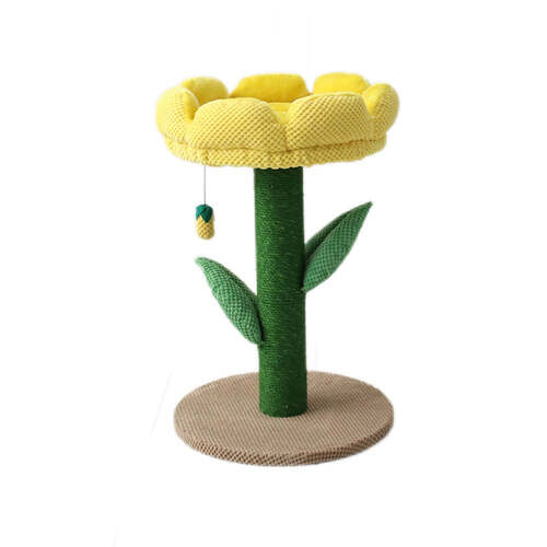 Catio Yellow Camelia Flower Cat Pet Scratching Tree