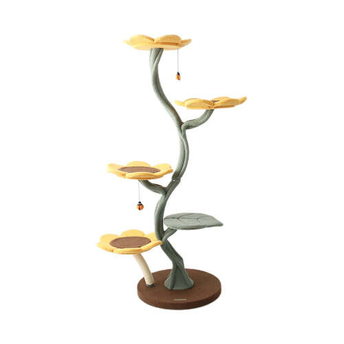 Cmisstree 5-Level Sunflower Cat Scratching Tree Post