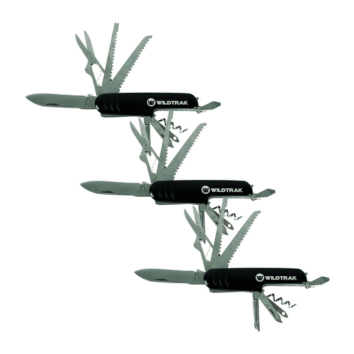 4PK Wildtrak 15 In 1 Multi Tool With Army Knife Camping Accessories/Equipment