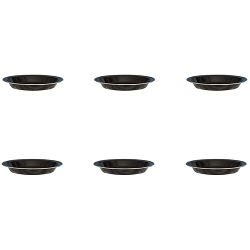 6PK Wildtrak Premium Enamel Pie Dish Outdoor Camping 24x3cm