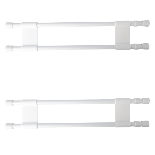 2x Wildtrak 71cm Double RV Adjustable Fridge Bar - White