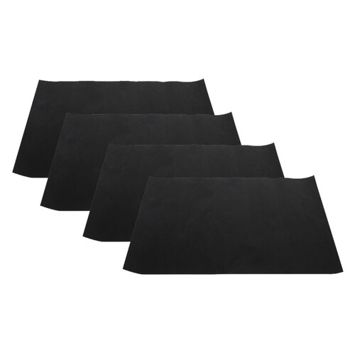 4PK Wildtrak BBQ Hot Plate Liner Outdoor Camping 40x30cm Black