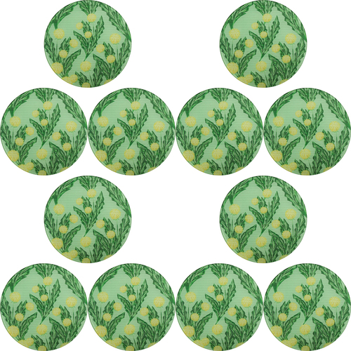 12PK LVD 20x20cm Tempered Glass Trivet Dandelions Home Decor - Green