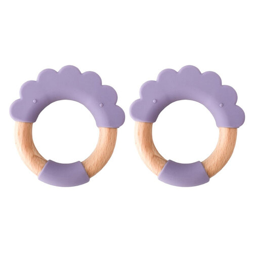 2PK Koala Dream Silicone Soothing Teether Cloud Purple 4M+