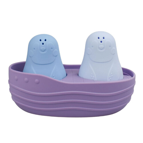 Koala Dream Silicone Penguins Bath Boat Purple 6M+