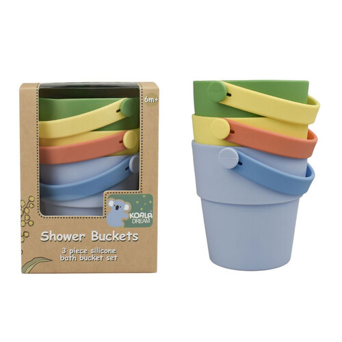 3pc Koala Dream Silicone Shower Buckets Set Green 6M+