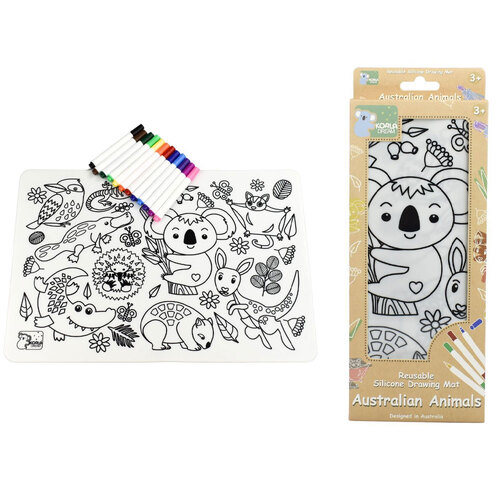 Koala Dream Reusable Silicone Drawing Mat- Australian Animals 3Y+