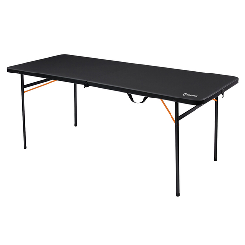 Wildtrak Table Bi Fold Black Outdoor Camping/Hiking 182cm Black