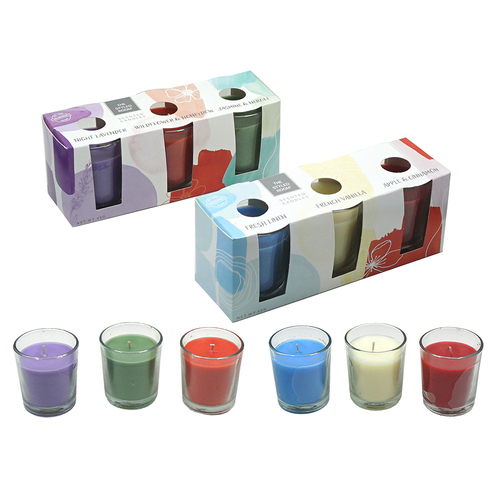 12pc The Styled Room Scented Candles Shot Glass Assorted Colours