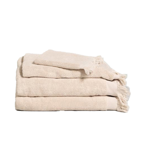 4pc Canningvale Capri Rib Cotton Bath/Hand Towel/Face Washer Set - Birch