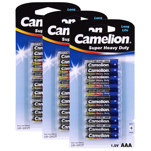 3PK 10pc Camelion Super Heavy Duty AAA