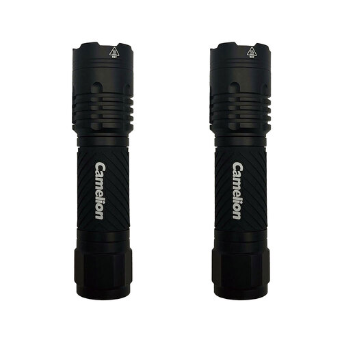 2PK Camelion 3-Mode LED 3xAAA Battery Flashlight w/Zoom Focus