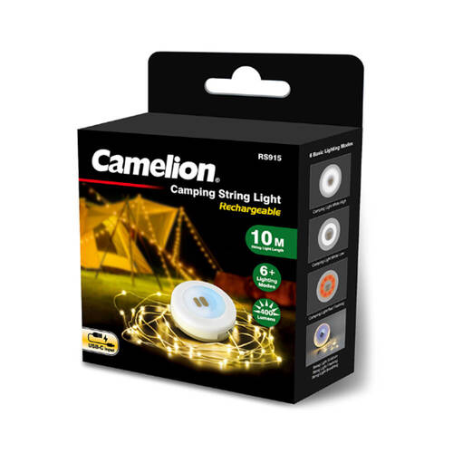 Camelion 2-in-1 Rechargeable Camping String Light White