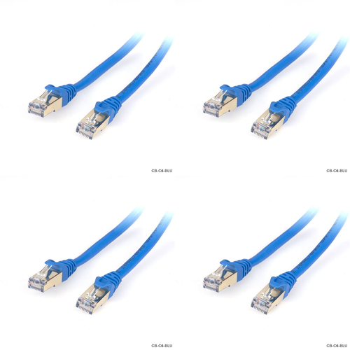 4PK Connect Cable Male CAT6 Network Ethernet Cable 5m - Blue