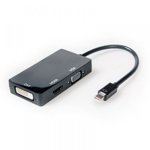 Connect Cable Male Mini DisplayPort to Female HDMI/DVI/VGA Adapter Black