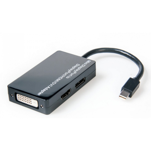 Connect Cable 3in1 Male Mini DisplayPort to DP HDMI/DVI Female Adapter BLK