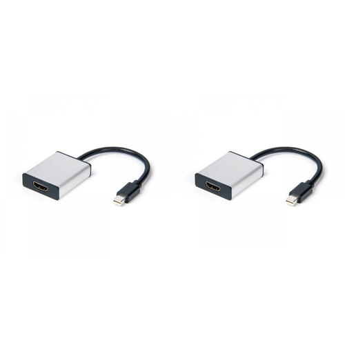 2PK Connect Cable Male Mini DisplayPort to Female HDMI Adapter Cable 15cm SLV