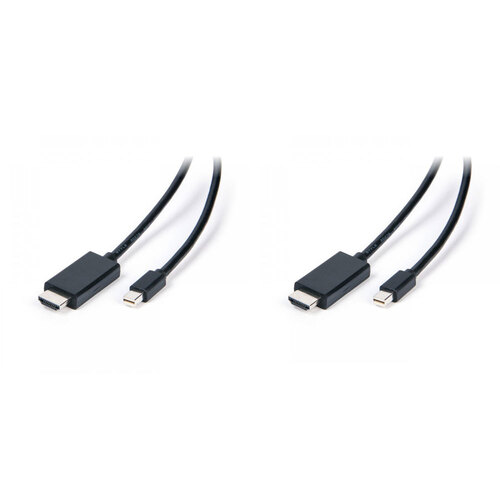 2PK Connect Cable Male Mini DisplayPort to 4K HDMI Cable 2m - Black