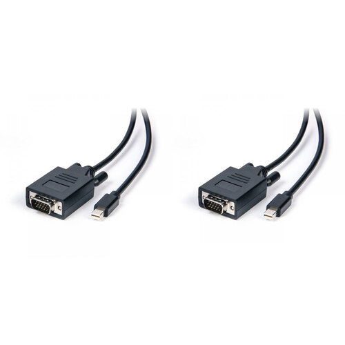 2PK Connect Cable Male Mini DisplayPort to VGA Cable 2m - Black