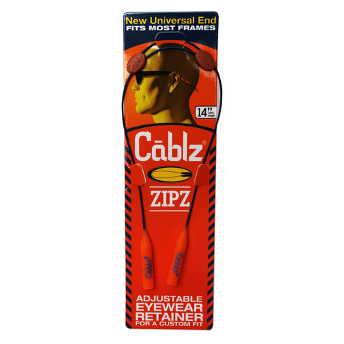 Cablz Zipz Adjustable Eyewear Lanyard Retainers - Orange