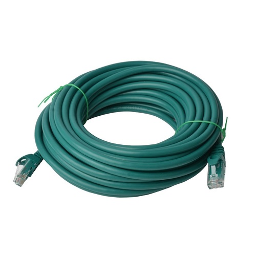 8Ware 50m Cat6a UTP Snagless Ethernet Cable LAN Connector - Green