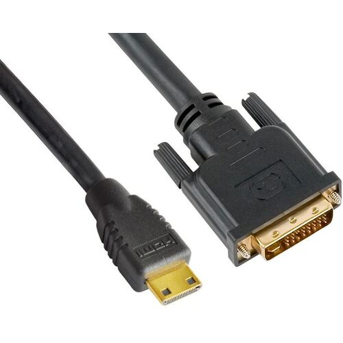 Astrotek Mini HDMI To DVI Cable 60cm 19 pins Male to 24+1 pins Male Black