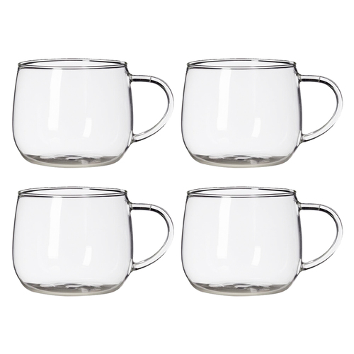 4pc Coffee Culture Aria 250ml Coffee/Tea Cup Drink Mug - Clear