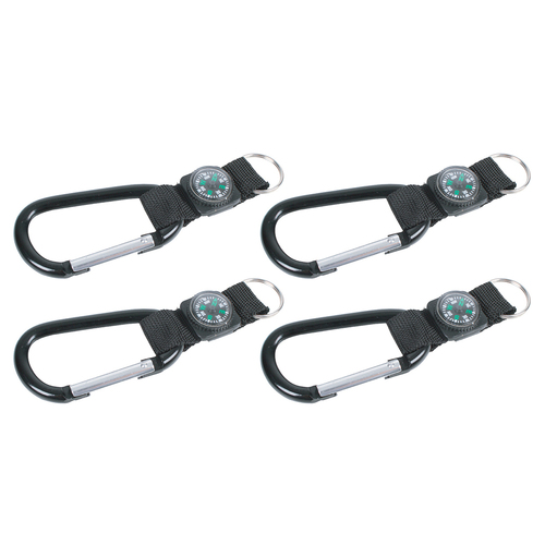 4PK Cockatoo Carabiner Compass Outdoor Camping Equipment