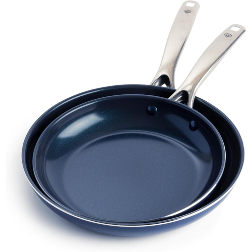 2pc Blue Diamond Home Kitchen Cookware Frypan Set 24/28cm