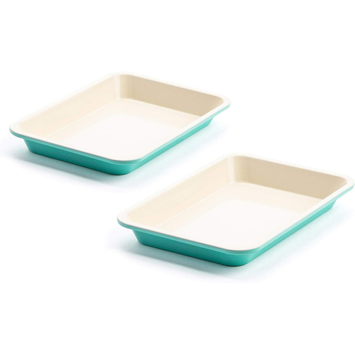 2pc GreenLife Contour Turquoise Home Kitchen Bakeware Set