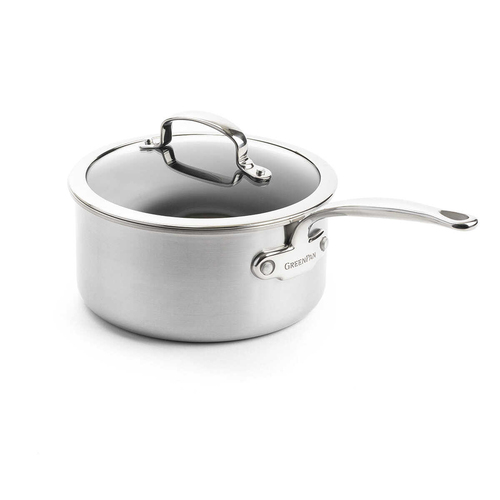 GreenPan Premiere Stainless Steel Open Covered Saucepan 20cm/3.1L